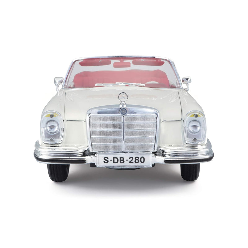 Maisto 1/18 1967 White Mercedes Benz 280SE, Cabrio Collectible Models