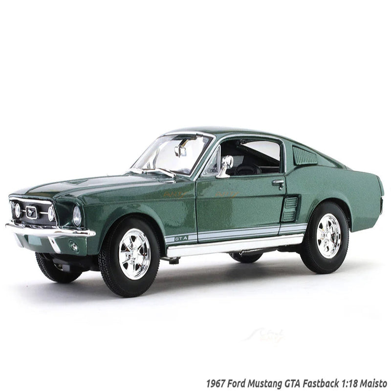 Maisto 1967 Ford Mustang GTA Fastback green 1:18 Maisto diecast scale model car collectible
