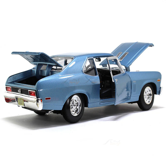 Maisto 1970 Chevrolet Nova SS Coupe blue 1:18 Maisto diecast Scale Model car-Vehicles-Maisto-Toycra