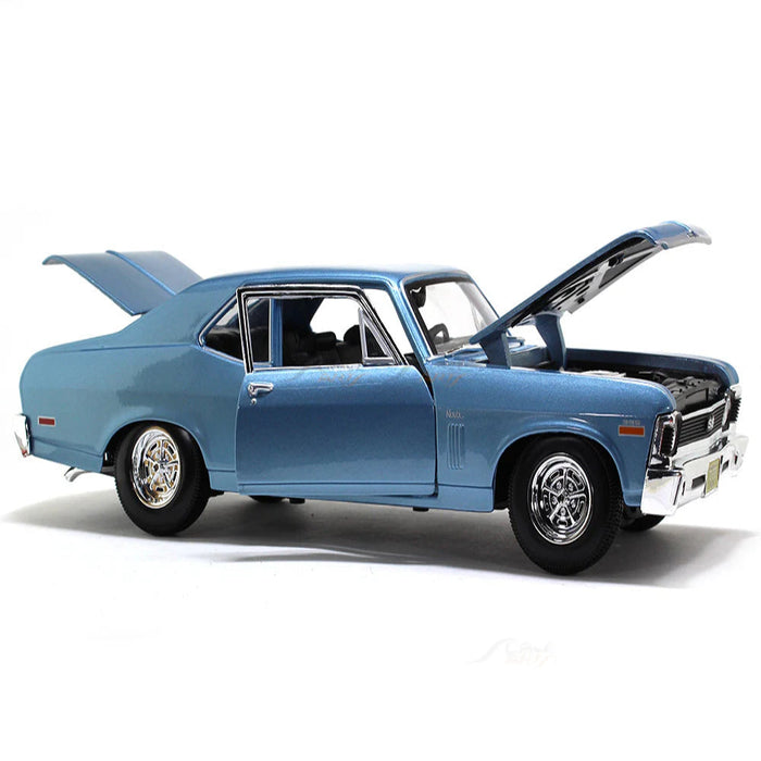 Maisto 1970 Chevrolet Nova SS Coupe blue 1:18 Maisto diecast Scale Model car-Vehicles-Maisto-Toycra