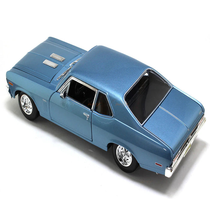 Maisto 1970 Chevrolet Nova SS Coupe blue 1:18 Maisto diecast Scale Model car-Vehicles-Maisto-Toycra