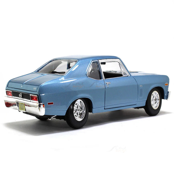 Maisto 1970 Chevrolet Nova SS Coupe blue 1:18 Maisto diecast Scale Model car-Vehicles-Maisto-Toycra