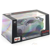 Maisto 2024 Ford Mustang Dark Horse Grey Acrylic Case 1:24 Bburago Licensed Diecast Scale Model Car Collectible