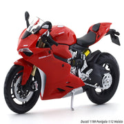 Maisto Ducati 1199 Panigale 1:12 Maisto Licensed Scale Model bike collectible -Red