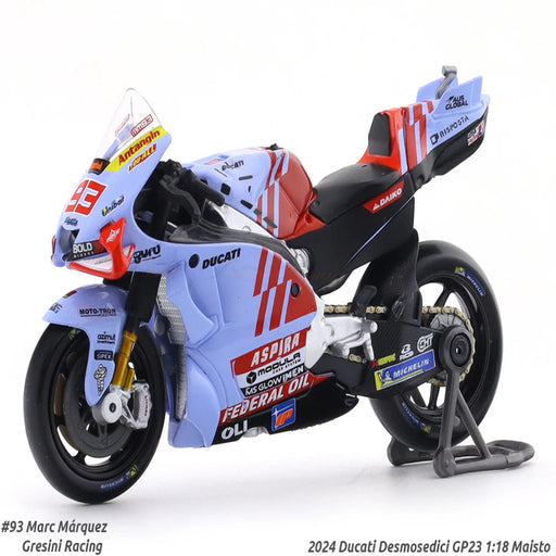 Maisto: Ducati #93 Marc Marquez Team Gresini Racing MotoGP Season 2024 (Scale 1:18)-Vehicles-Maisto-Toycra