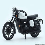 Maisto Jawa 42 White 1:18 Maisto licensed diecast scale model bike collectible