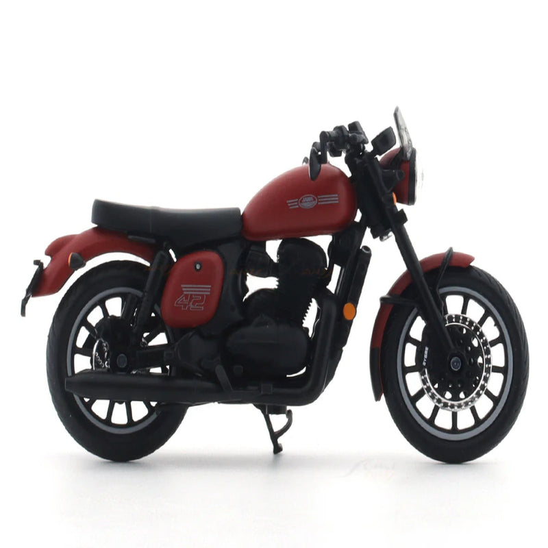 Maisto Jawa Yezdi #42 1:18 licensed diecast scale model bike collectible -Red