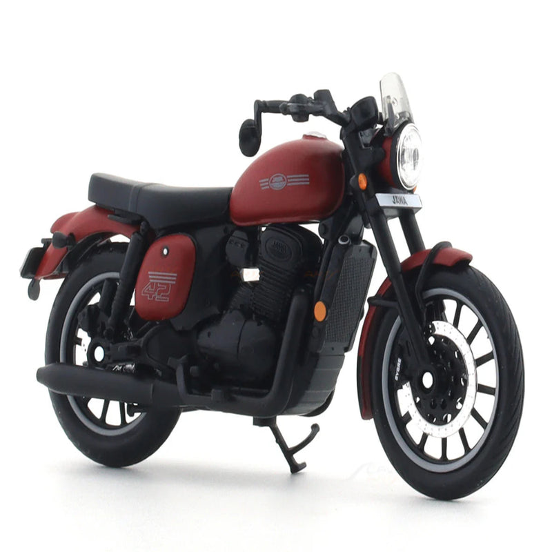 Maisto Jawa Yezdi #42 1:18 licensed diecast scale model bike collectible -Red