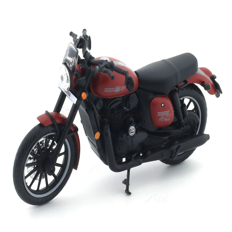 Maisto Jawa Yezdi #42 1:18 licensed diecast scale model bike collectible -Red