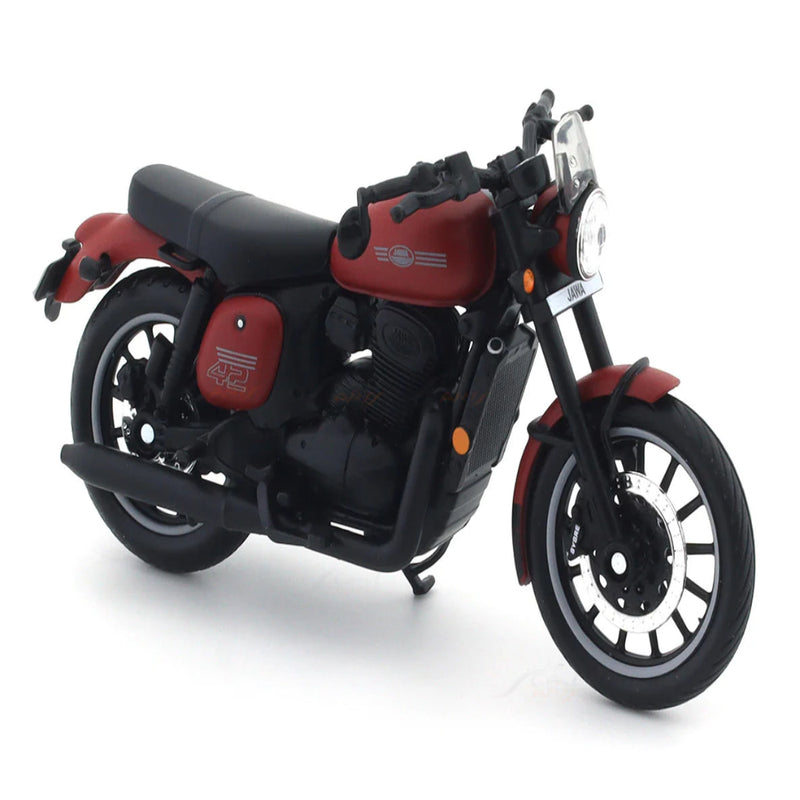 Maisto Jawa Yezdi #42 1:18 licensed diecast scale model bike collectible -Red