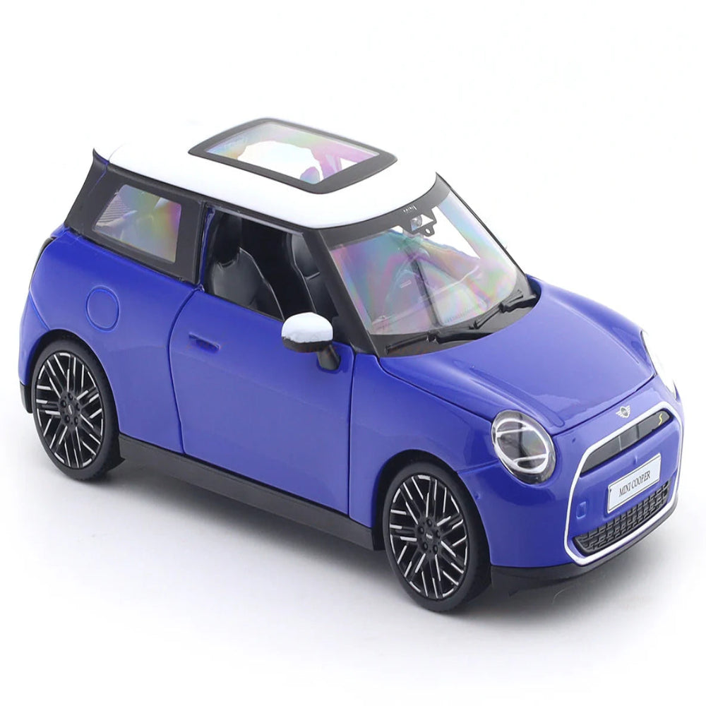 Maisto Mini Cooper SE J01 Blue 1 24 With Acrylic Case Licensed Diecast Maisto Mini Cooper SE J01 Blue 1 24 With Acrylic Case Licensed Diecast