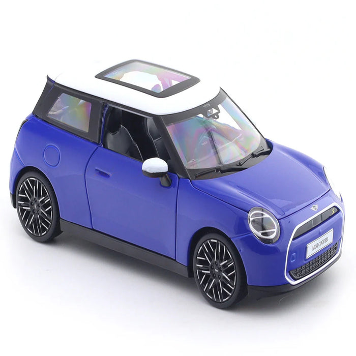 Maisto Mini Cooper SE J01 Blue 1:24 with Acrylic Case Licensed Diecast Scale Model Car Collectible-Vehicles-Maisto-Toycra