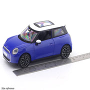 Maisto Mini Cooper SE J01 Blue 1:24 with Acrylic Case Licensed Diecast Scale Model Car Collectible