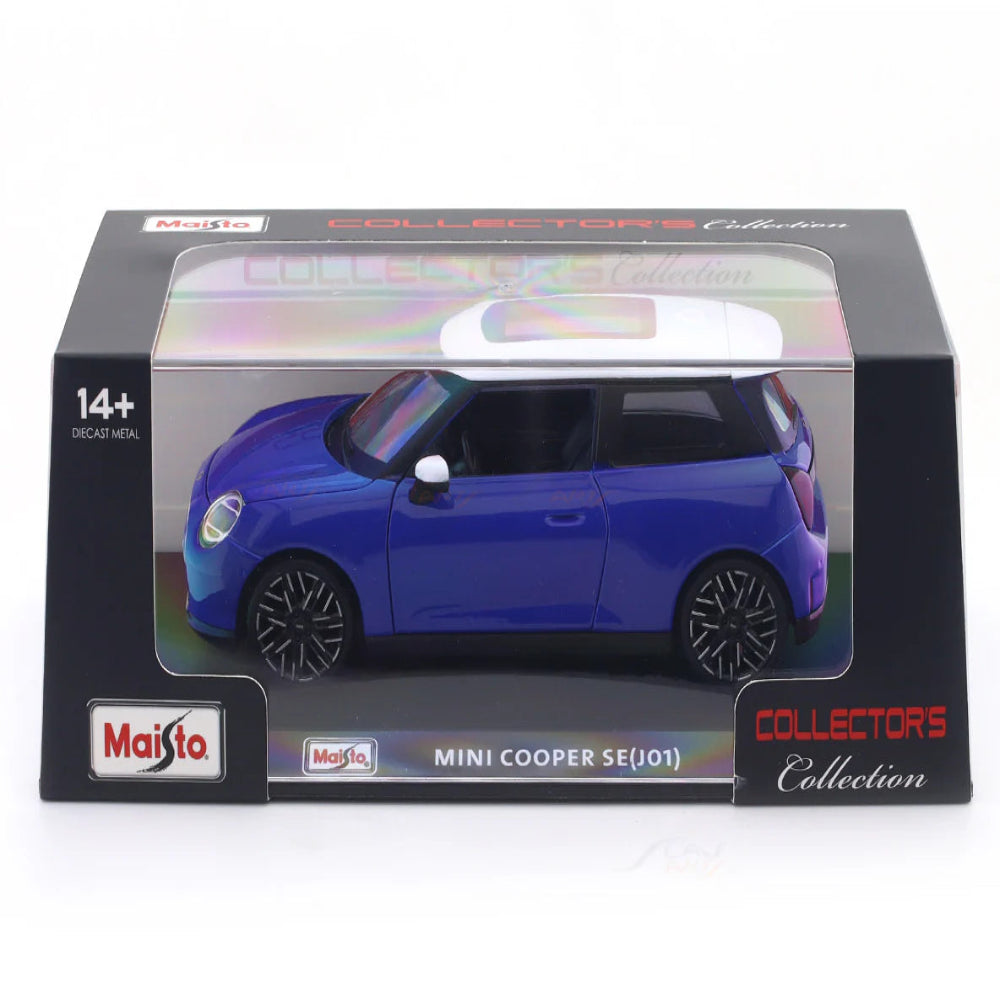 Maisto Mini Cooper SE J01 Blue 1 24 With Acrylic Case Licensed Diecast Maisto Mini Cooper SE J01 Blue 1 24 With Acrylic Case Licensed Diecast