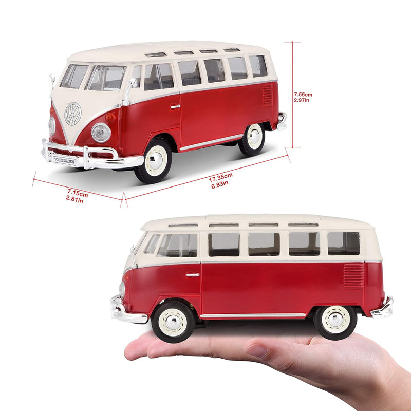 Maisto Volkswagen Van 'Samba' Bus Red And Beige - 51956