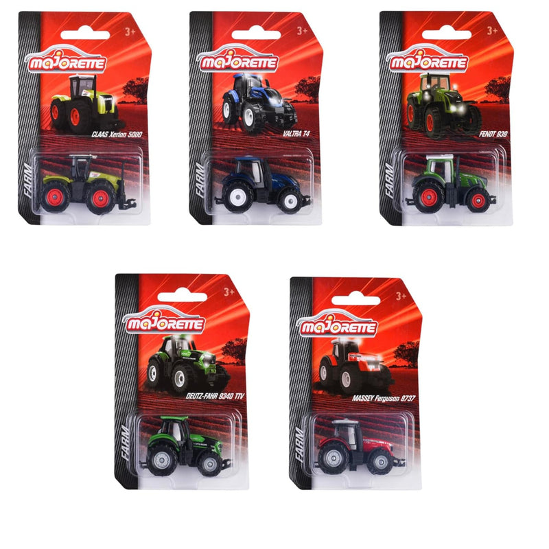 Majorette 212057400 Farm Tractor Set of 5