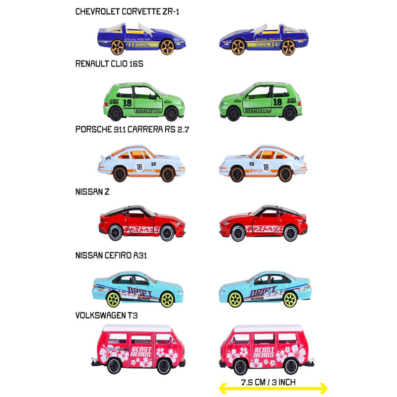 Majorette CastHeads Premium Cars -Set of 6