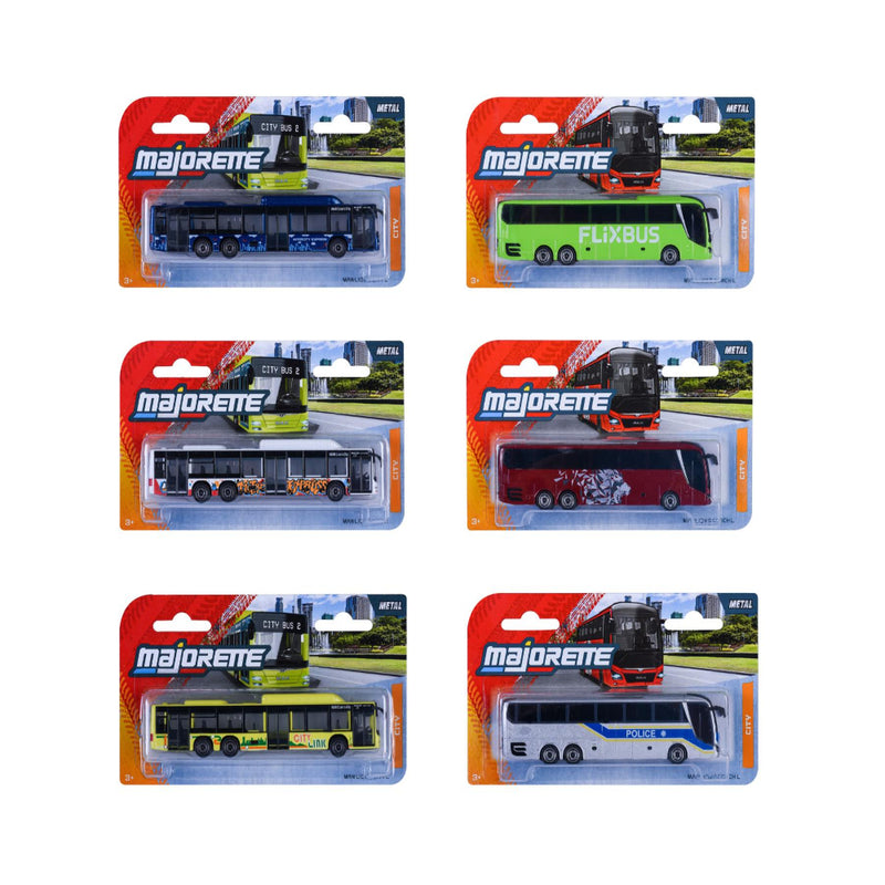 Majorette City MAN Bus - Set of 6