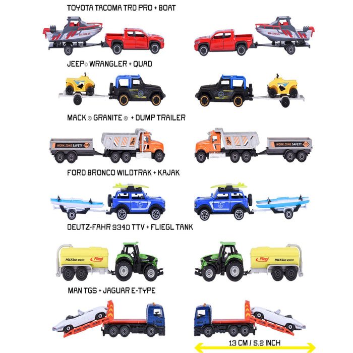 Majorette City Trailer - Set of 6-Vehicles-Majorette-Toycra