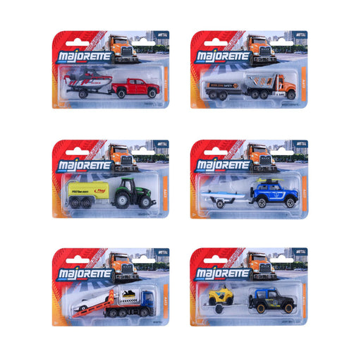 Majorette City Trailer - Set of 6-Vehicles-Majorette-Toycra