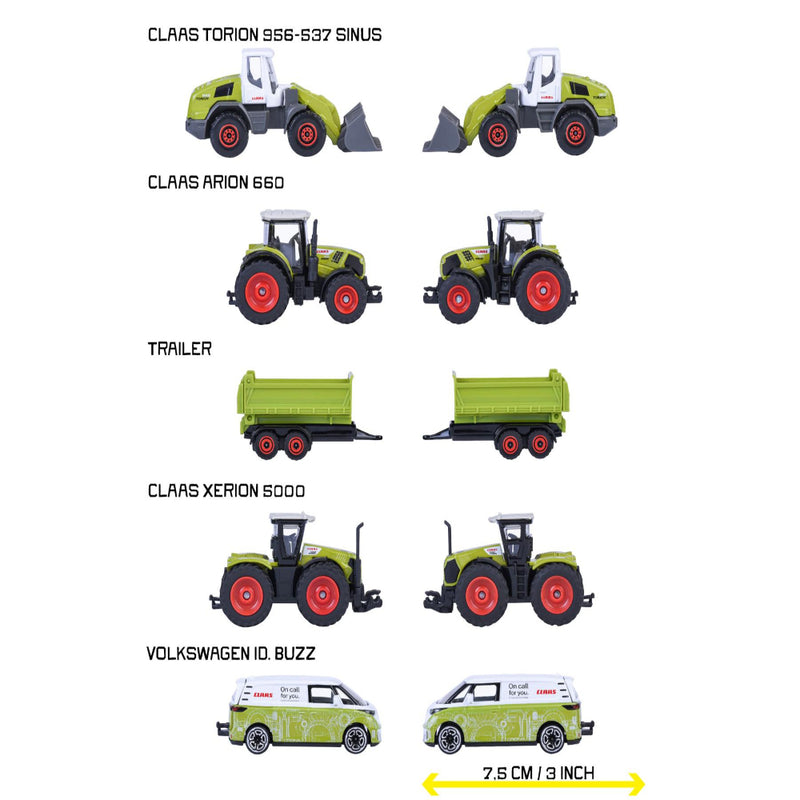 Majorette Claas Farm 5 Pieces Giftpack