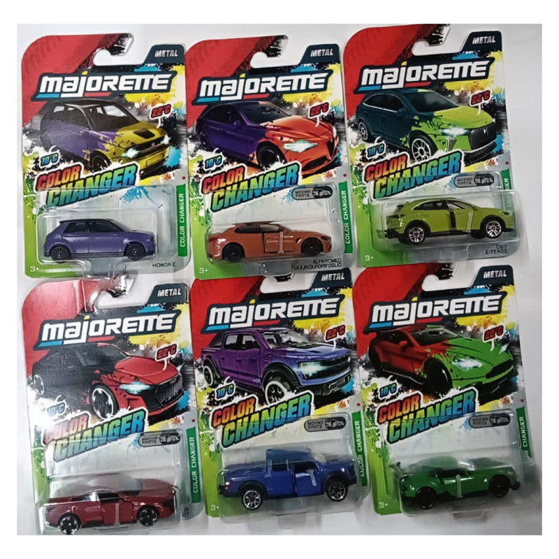 Majorette Color Changers Premium Cars- Set of 6