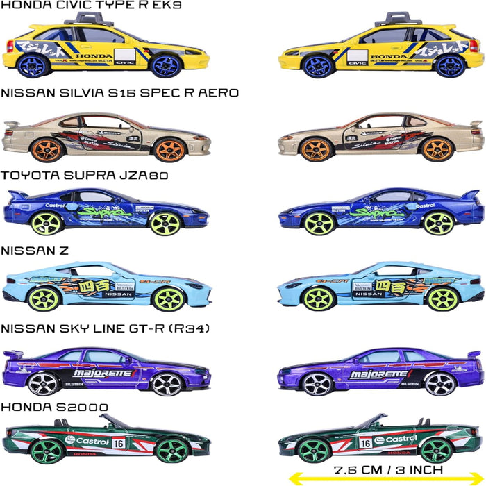 Majorette JDM Legends Deluxe Cars - Set of 6-Vehicles-Majorette-Toycra