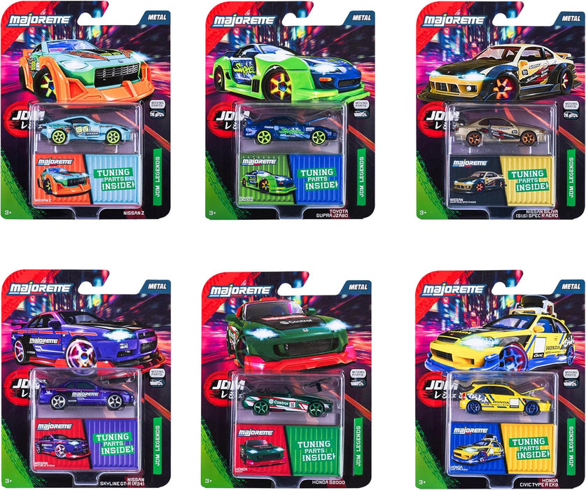 Majorette JDM Legends Deluxe Cars - Set of 6-Vehicles-Majorette-Toycra