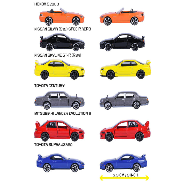 Majorette JDM Legends Premium Car -Set of 6-Vehicles-Majorette-Toycra