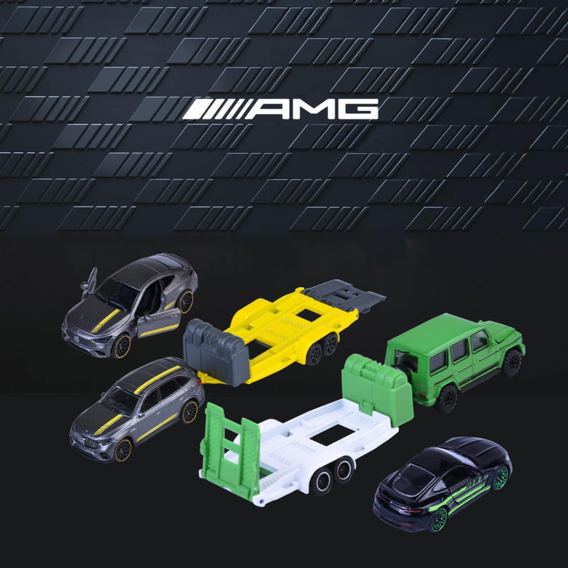Majorette Mercedes-AMG Deluxe Trailer Playset with Vehicles