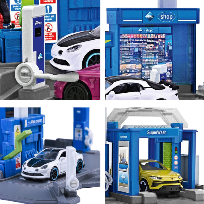 Majorette Petrol Station ARAL + Vehicle-Vehicles-Majorette-Toycra