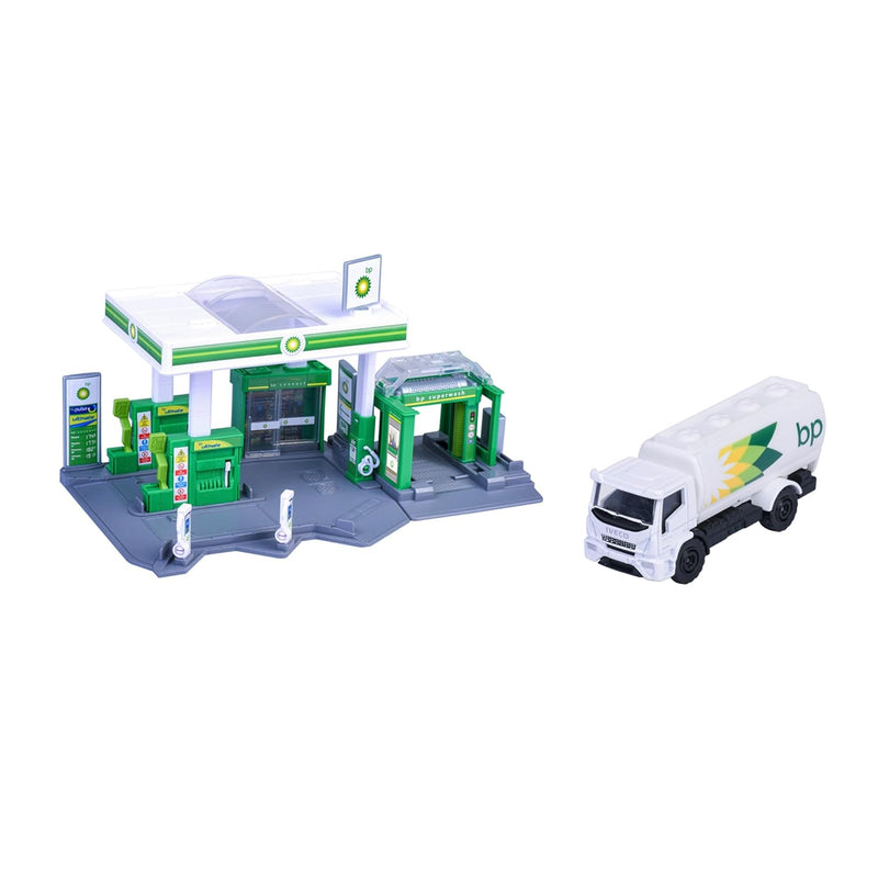 Majorette Petrol Station BP + 1 Vehicle