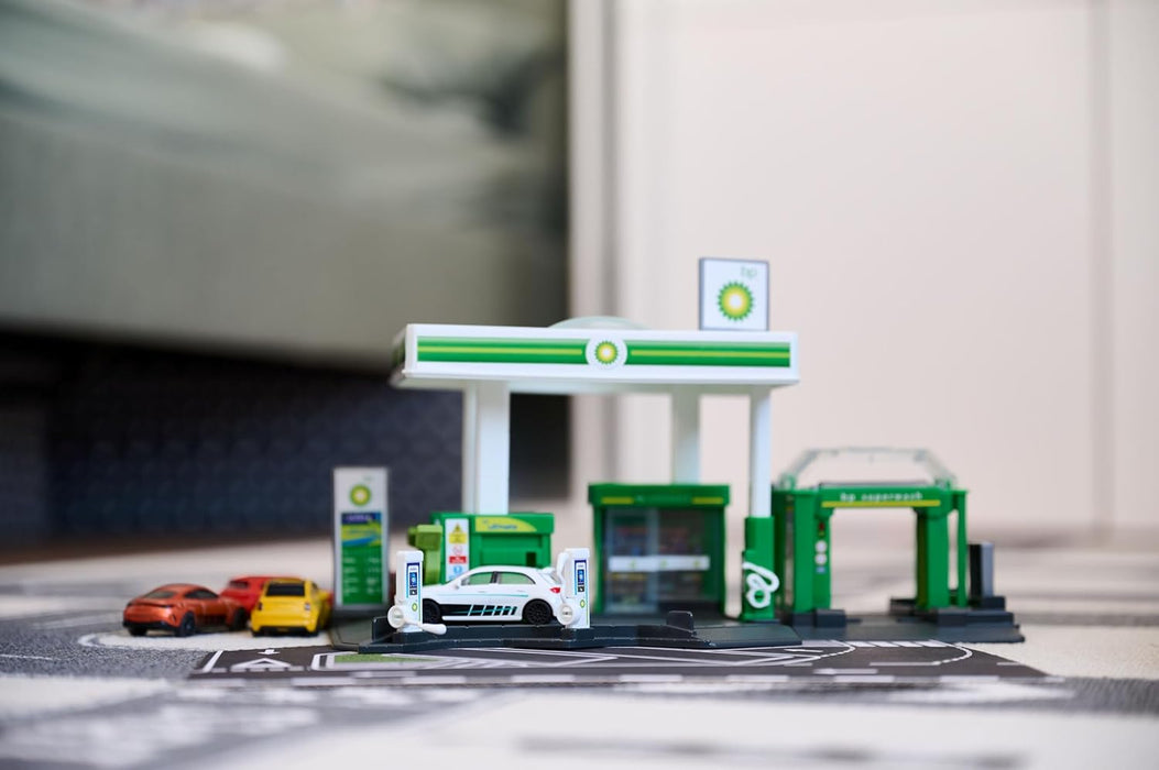 Majorette Petrol Station BP + 1 Vehicle-Vehicles-Majorette-Toycra