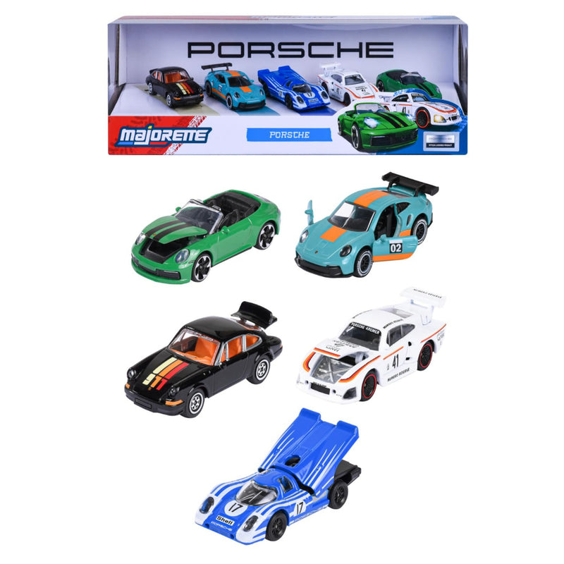 Majorette Porsche 5 Pieces Gift Pack