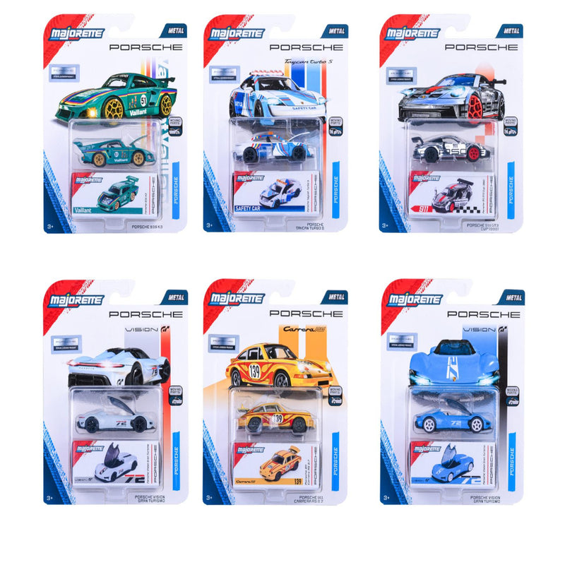 Majorette Porsche Deluxe Cars - Set of 6