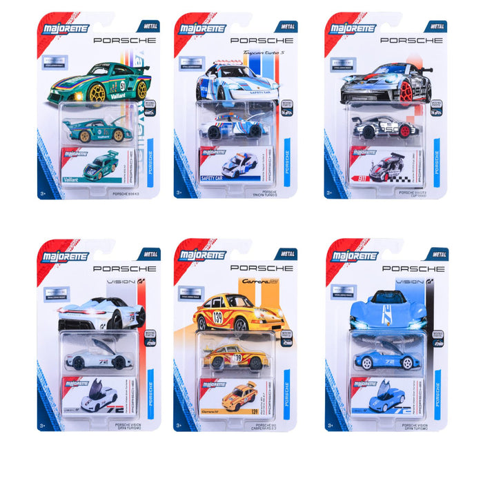 Majorette Porsche Deluxe Cars - Set of 6-Vehicles-Majorette-Toycra