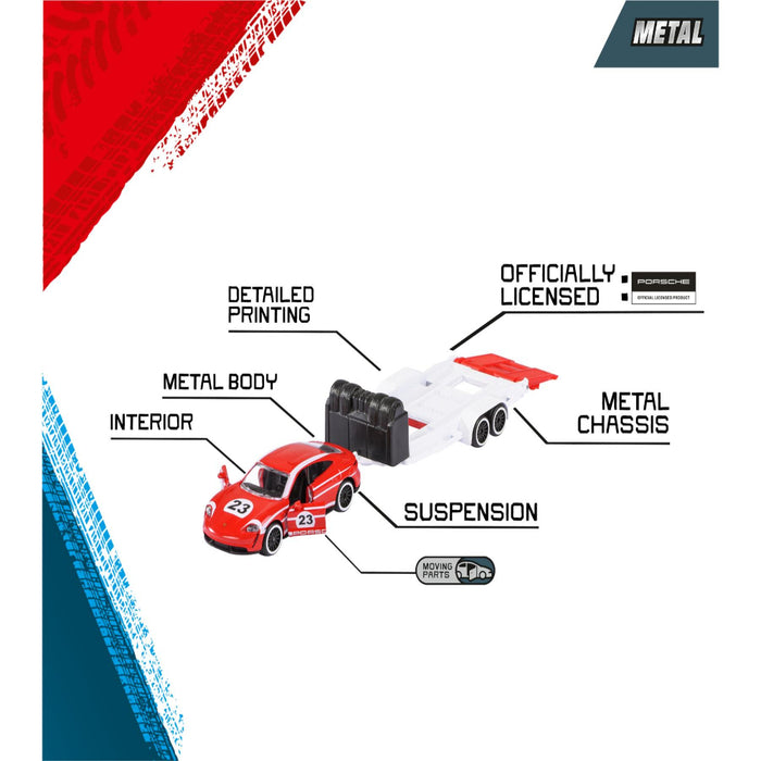 Majorette Porsche Deluxe Trailer-Vehicles-Majorette-Toycra