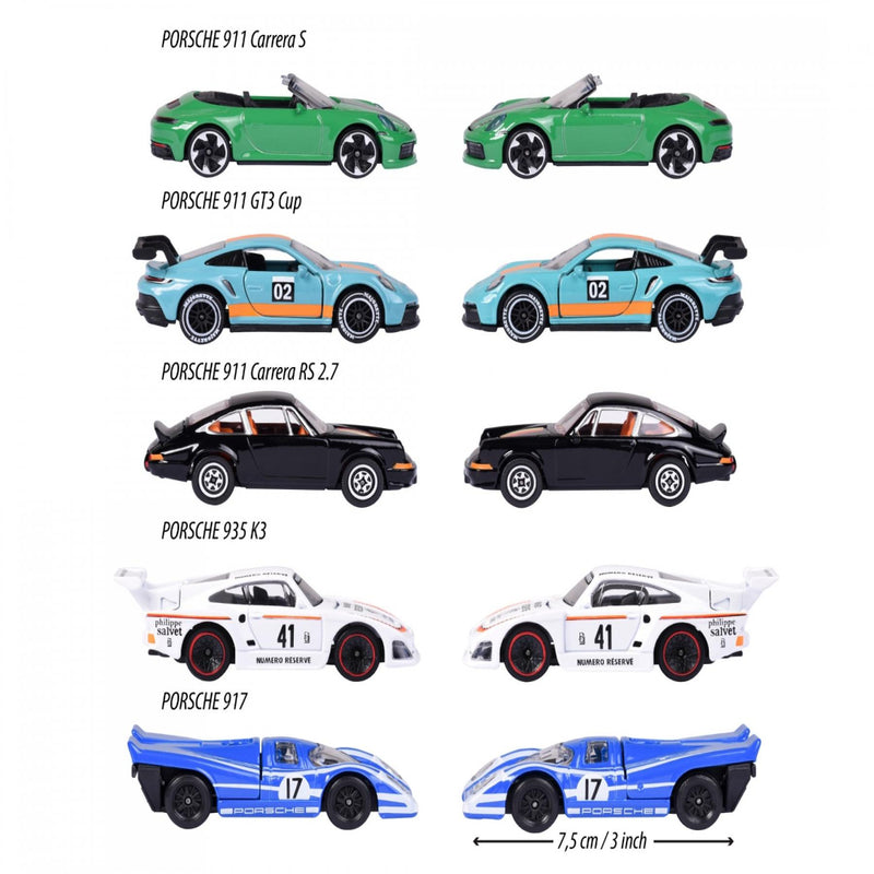 Majorette Porsche Edition 5 Pieces Giftpack