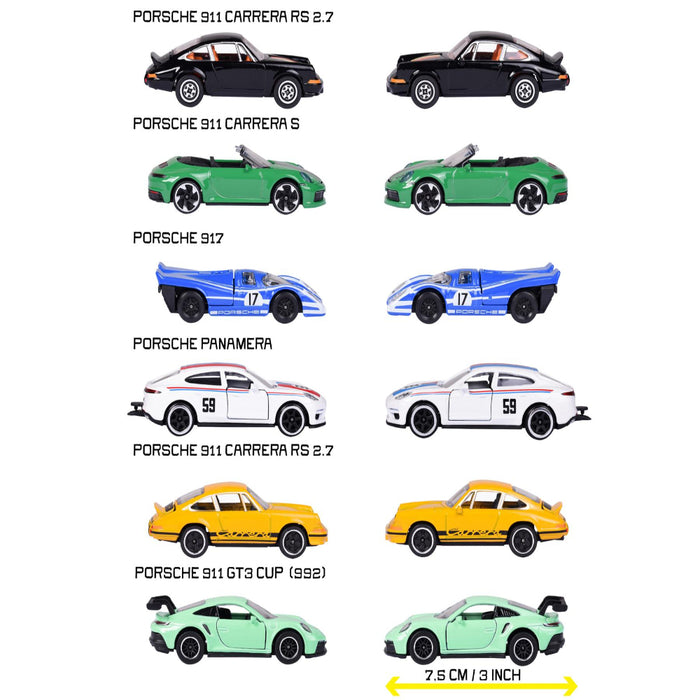 Majorette Porsche Premium Cars - Set of 6-Vehicles-Majorette-Toycra