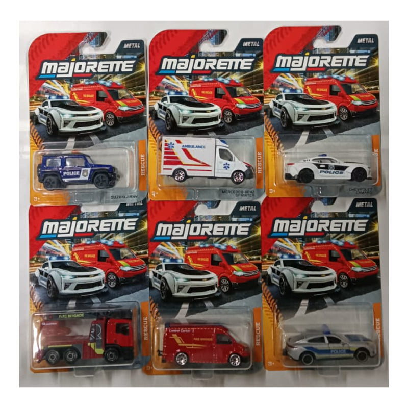 Majorette Premium Emergency Vehicles- Set of 6
