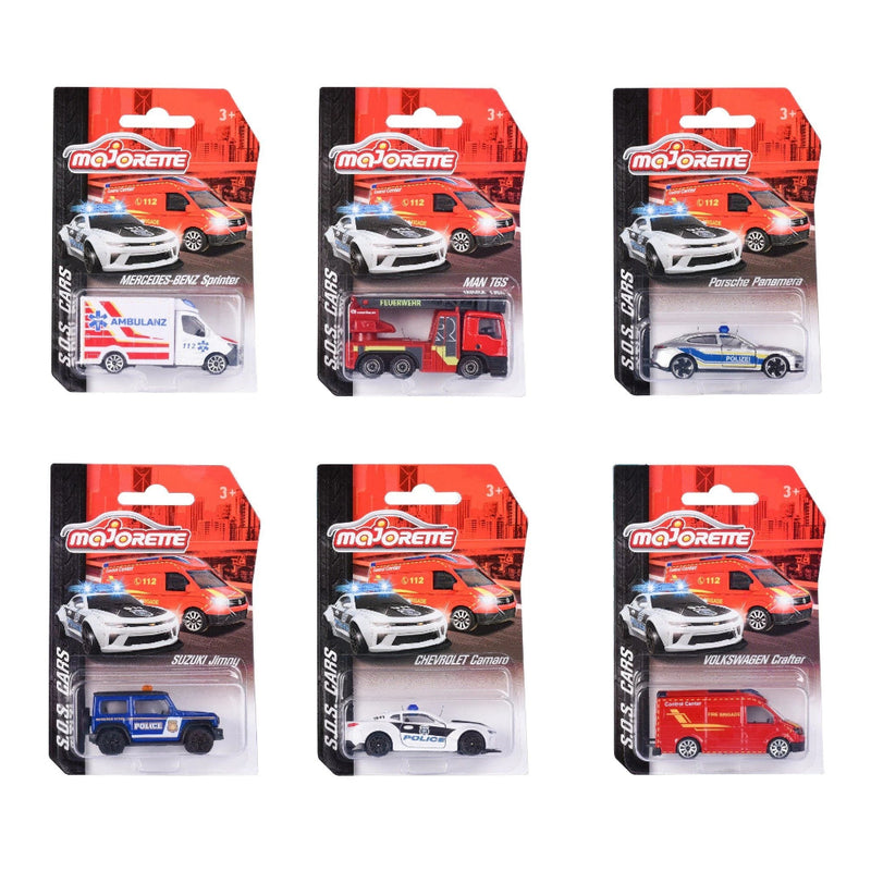 Majorette SOS Rescue Vehicles Set - Pack of 6