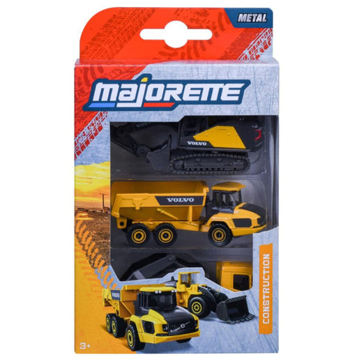 Majorette Volvo Construction 3 Pieces Set-Vehicles-Majorette-Toycra