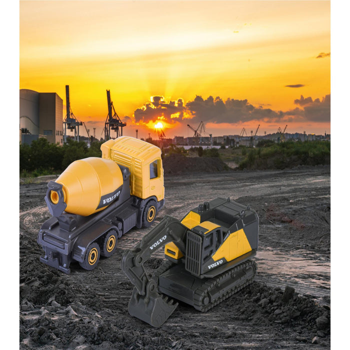 Majorette Volvo Construction 3 Pieces Set-Vehicles-Majorette-Toycra