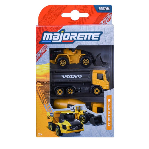 Majorette Volvo Construction 3 Pieces Set-Vehicles-Majorette-Toycra