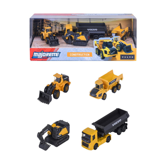 Majorette Volvo Construction 4 Pieces Giftpack-Vehicles-Majorette-Toycra