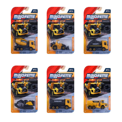 Majorette Volvo Construction Premium die-cast vehicle - Set of 6-Vehicles-Majorette-Toycra
