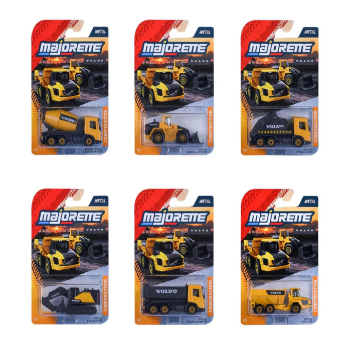 Majorette Volvo Construction Premium die-cast vehicle - Set of 6-Vehicles-Majorette-Toycra