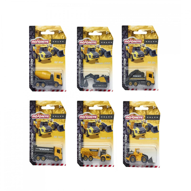 Majorette Volvo Construction Series - Pack of 6