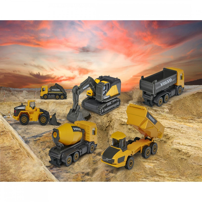 Majorette Volvo Construction Series - Pack of 6