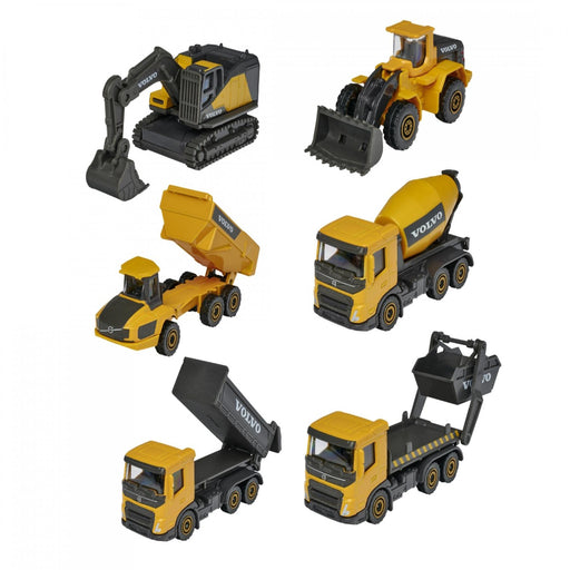 Majorette Volvo Construction Series - Pack of 6-Vehicles-Majorette-Toycra